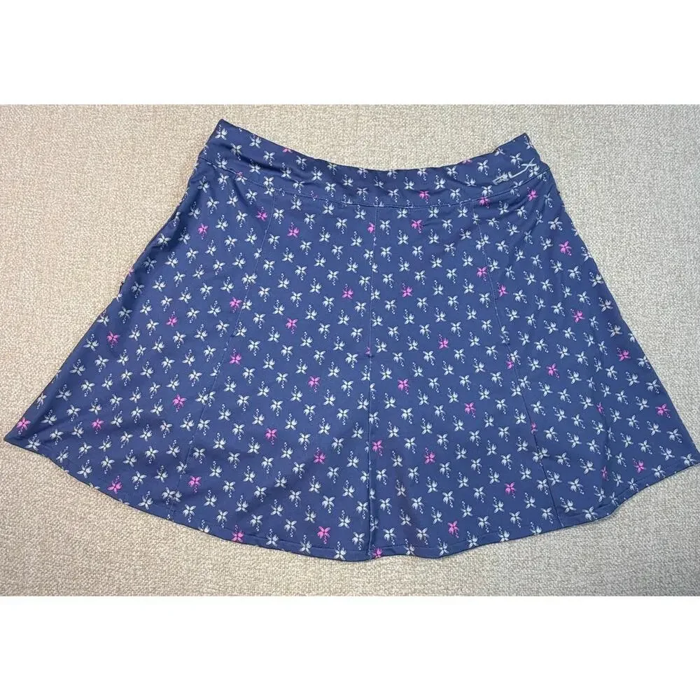 RLX Ralph Lauren Women S Blue Floral Performance Golf Tennis Athletic Skort